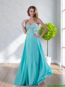 Plus Size Sweetheart Empire Beading Aqua Blue Prom Dresses for 2015