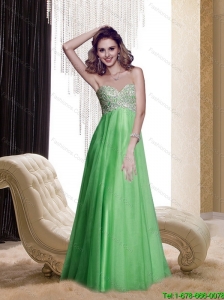 Perfect Appliques Sweetheart Floor Length Prom Dress for 2015 Spring