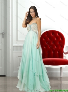 Decent Sweetheart Beading Bridesmaid Dresses in Apple Green