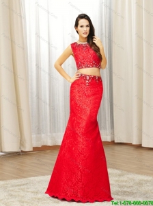 2015 The Best New Style Mermaid Beading Prom Dresses in Red