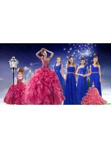 Beading One Shoulder Sweet 16 Dress and Elegant Ruching Long Prom Dresses and Ruffles Beading Straps Little Girl Dress