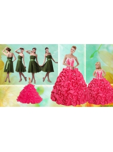 Pick Ups Ball Gown Quinceanera Dress and Strapless Ruching Short Prom Dresses and Appliques Little Girl Dress