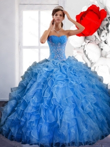 Free and Easy Ball Gown 15 Quinceanera Dress with Ruffles and Appliques