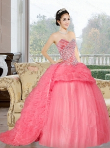 The Pretty Sweetheart 2015 Sweet 16 Dress with Beading and Ruffles