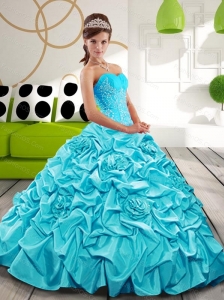 Puffy Sweetheart Sweet 16 Dresses with Appliques and Pick Ups