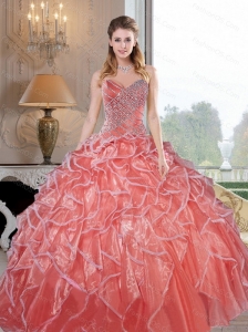 Sophisticated Sweetheart Ruffles and Beading Quinceanera Dresses for 2015