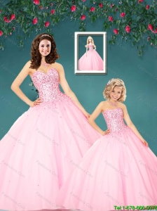 2015 The Super Hot Pink Princesita Dresses with Beading