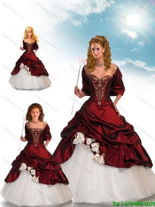 Beautiful Ball Gown Wine Red Princesita Dresses with Beading