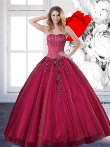 Sweetheart 2015 Affordable Quinceanera Dresses with Beading and Appliques