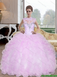 Custom Made Beading and Ruffles Ball Gown Quinceanera Dresses  for 2015
