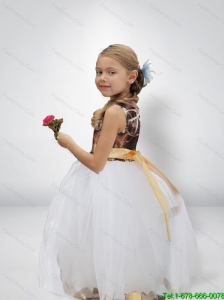 New Style Ball Gown Camo Little Girl Pageant Dresses with Bowknot