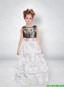 Sweet A Line Scoop New Style Camo Little Girl Pageant Dresses with Bowknot