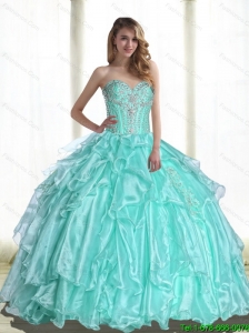 2015 Summer New Style Sweetheart Quinceanera Dresses with Beading and Appliques