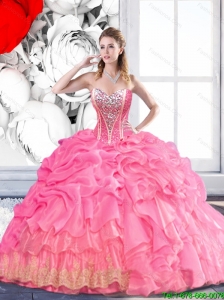 Top Seller Sweetheart 2015 Fall Quinceanera Dress with Beading and Pick Ups