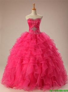 Pretty Sweetheart Quinceanera Dresses with Beading and Ruffles for 2016