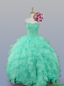2016 Summer New Style Sweetheart Quinceanera Dresses with Beading and Ruffles