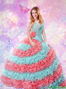 Popular Sweetheart Quinceanera Dresses with Beading and Ruffles for 2016