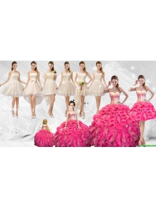 Discount Sequined Quinceanera Dresses and Champagne Dama Dresses and Perfect Straps Little Girl Dresses and Popular Short Prom Dresses