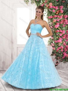 2016 Spring Discount A Line Laced and Beaded Prom Dresses in Tulle