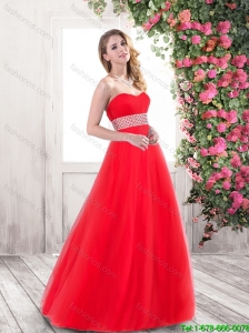 2016 Spring New Style A Line Sweetheart Prom Gowns in Red