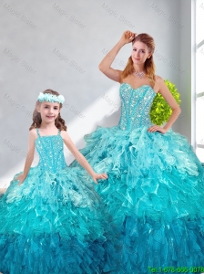 2015 Fall Beautiful Ball Gown Sweetheart Macthing Sister Dresses in Multi Color