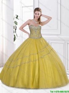 Latest Beaded Quinceanera Dresses with Sweetheart for 2016