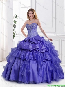 Fashionable Sweetheart Quinceanera Gowns with Appliques and Beading