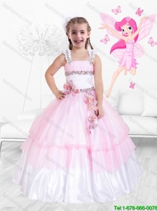 Fashionable Hand Made Flowers  Mini Quinceanera  Dresses with Beading
