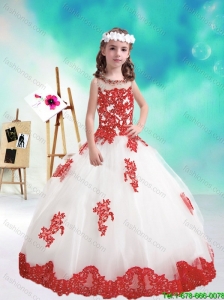 Lovely Beaded and Appliques Mini Quinceanera Dresses in White and Red for 2016