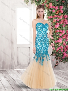 Luxurious Mermaid Laced Prom Dresses in Multi Color