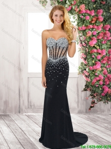 Best Selling New Style Column Sweetheart Prom Dresses with Beading