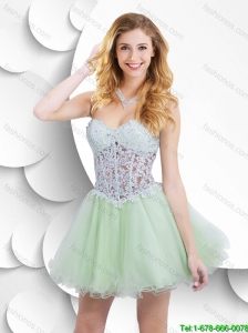 Gorgeous Exclusive Luxurious A Line Laced Short Prom Gowns with Mini Length