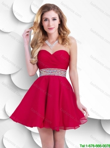 Classical Luxurious Popular Sweetheart Short Prom Dresses with Beading and Ruching