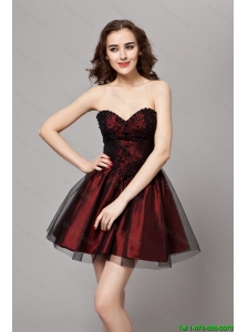 Beautiful A Line Sweetheart Wine Red Prom Gowns with Beading 2016
