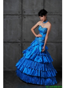 Discount A Line Sweetheart Prom Dresses with Ruffled Layers