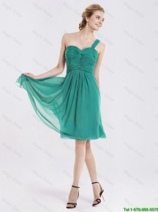 Popular Short One Shoulder Prom Dresses with Ruching