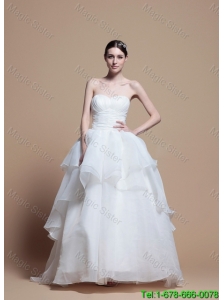 Designer Ball Gown Sweetheart Wedding Dresses with Ruching