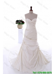 Remarkable 2016 Beading and Appliques Court Train Wedding Dresses