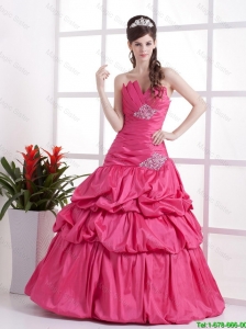 A Line Sweetheart 2016 Prom Gowns with Pick Ups and Beading