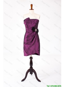 Cheap Elegant Beading and Ruching Purple Short Prom Dresses for 2016
