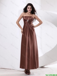 Junior Strapless Prom Dresses With Ankle Length
