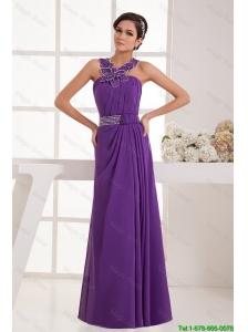Modest Empire Straps Prom Dresses with Beading