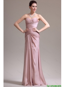 New Arrivals Column Sweetheart Prom Dresses with Ruching for 2016