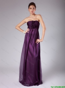Perfect Ruched Sweetheart Prom Gowns with Hand Made Flowers