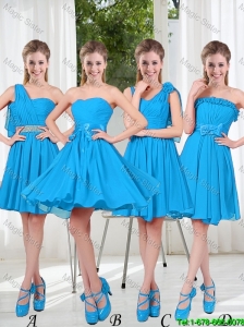 Exclusive 2016 Prom Dresses with Ruching in Blue