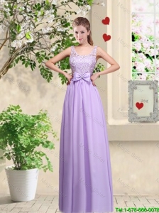 Beautiful Scoop Prom Dresses with Lace and Bowknot