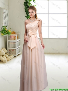 Discount One Shoulder Prom Dresses in Champagne