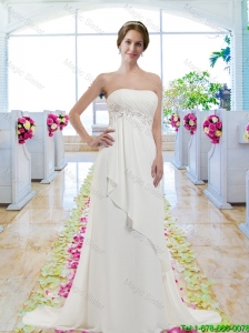 New Arrivals Empire Strapless Wedding Gowns with A Line