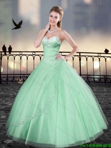 Cheap Beading Sweetheart Quinceanera Gowns for 2016 Spring