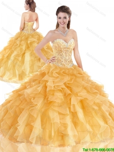 Newest Sweetheart Beading Quinceanera Gowns with Lace Up